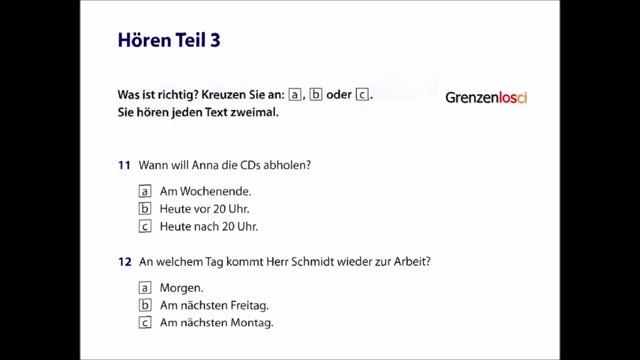 Start Deutsch 1 | Goethe Zertifikat A1 Hören
