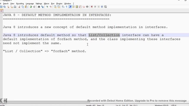JAVA 8 DEFAULT METHODS IN INTERFACE смотреть онлайн