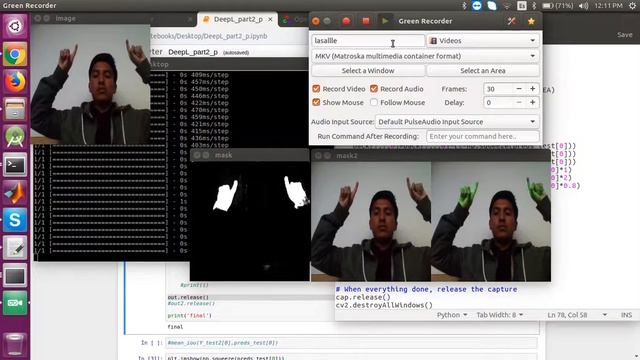 Hand segmentation using U-net architecture смотреть онлайн