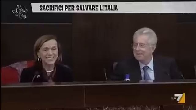 L'ARIA CHE TIRA 05/12/11 Il discorso del Ministro Fornero смотреть онлайн