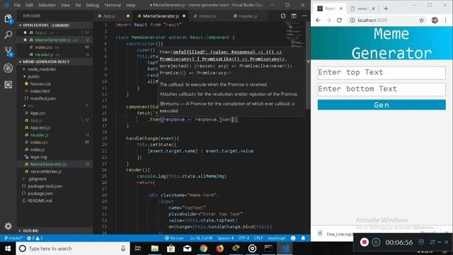 React Meme Generator Project (States and Props) смотреть онлайн