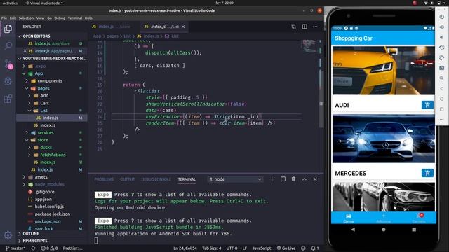 Desvendando o Redux #15: React Native | Adicionar Itens no carrinho смотреть онлайн