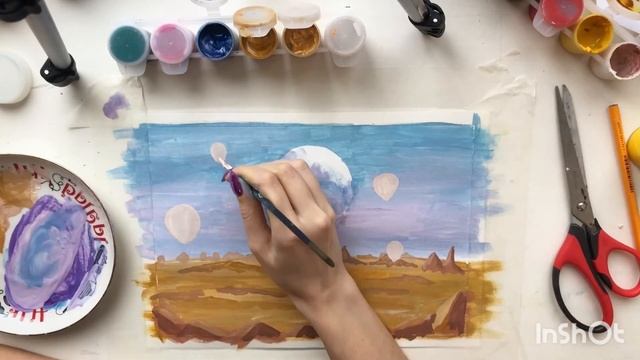РИСУЕМ ВОЗДУШНЫЕ ШАРЫ (КАППАДОКИЯ) ГУАШЬЮ смотреть онлайн