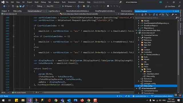 ASP.NET Core WEB API, Jquery DataTable ASP.NET MVC UI Coding Exercise смотреть онлайн