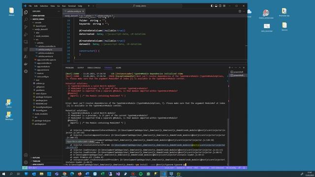 ERROR [ExceptionHandler] Nest Can't Resolve Dependencies Of The TypeOrmCoreModule