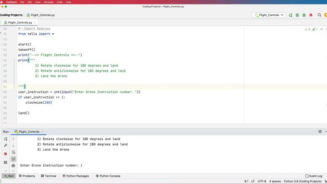Tello EDU - Python Coding - Flight Menu смотреть онлайн