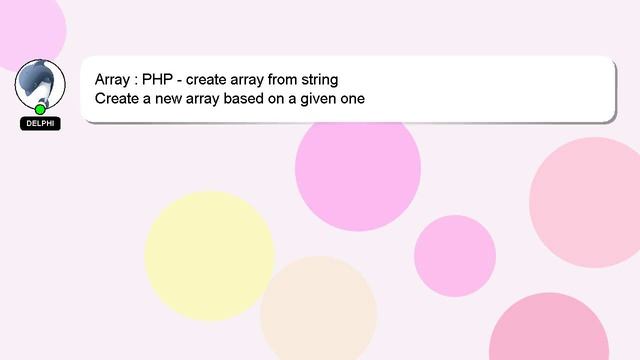 Array : PHP - create array from string смотреть онлайн