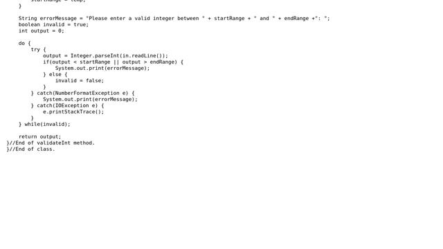 Validation of integer inputs from a BufferedReader смотреть онлайн