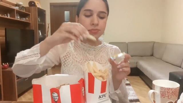 KFC СТРИПСЫ И КАРТОШКА ФРИ/MUKBANG FAST FOOD
