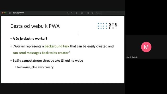 FIIT STU - MTAA 2021 - P4 - Progressive Web Applications смотреть онлайн