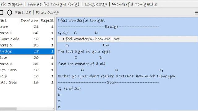 Wonderful Tonight - Chords & Lyrics - Learn and Play Along смотреть онлайн