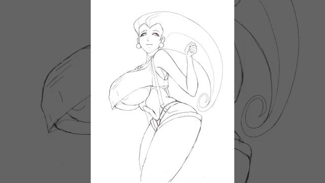 Jessie in misty's clothes, sketch drawing in procreate смотреть онлайн