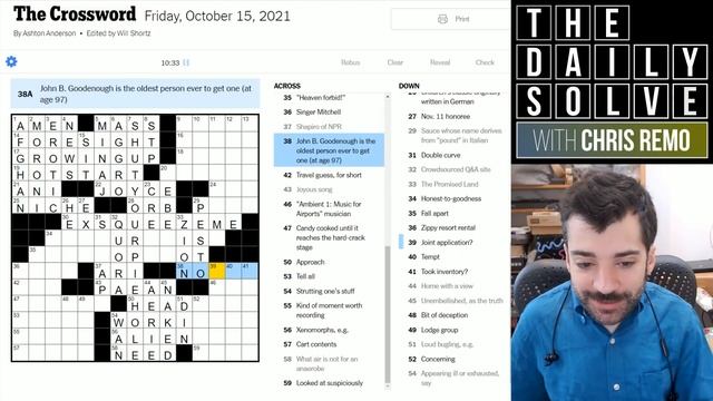 How To Maintain a NYT Crossword Streak - 15 October 2021 New York Times Crossword смотреть онлайн