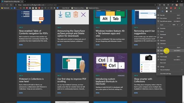 Microsoft Edge Dev build Update 87 смотреть онлайн
