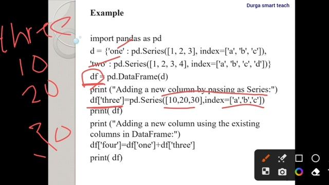 Column adding and deleting in Pandas with Example смотреть онлайн