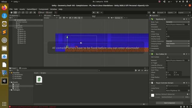 Geometry Dash с нуля на Unity #1 смотреть онлайн