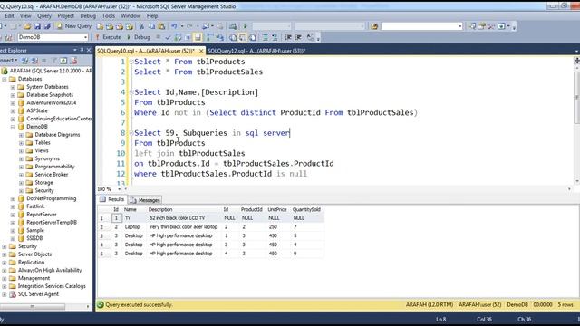 SQL subqueries in arabic смотреть онлайн