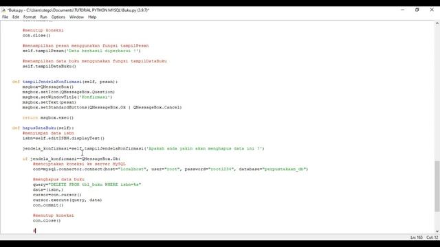 Pemrograman Database Menggunakan Python GUI & MySQL | Menghapus Data Pada Tabel смотреть онлайн