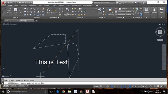 AutoCAD 2018 - 25. Mirror Command & Mirrtext смотреть онлайн