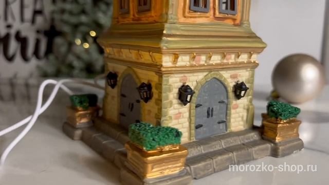 Муниципальная часовая башня, подсветка, 12х28 см, батарейки 05007-lemax смотреть онлайн