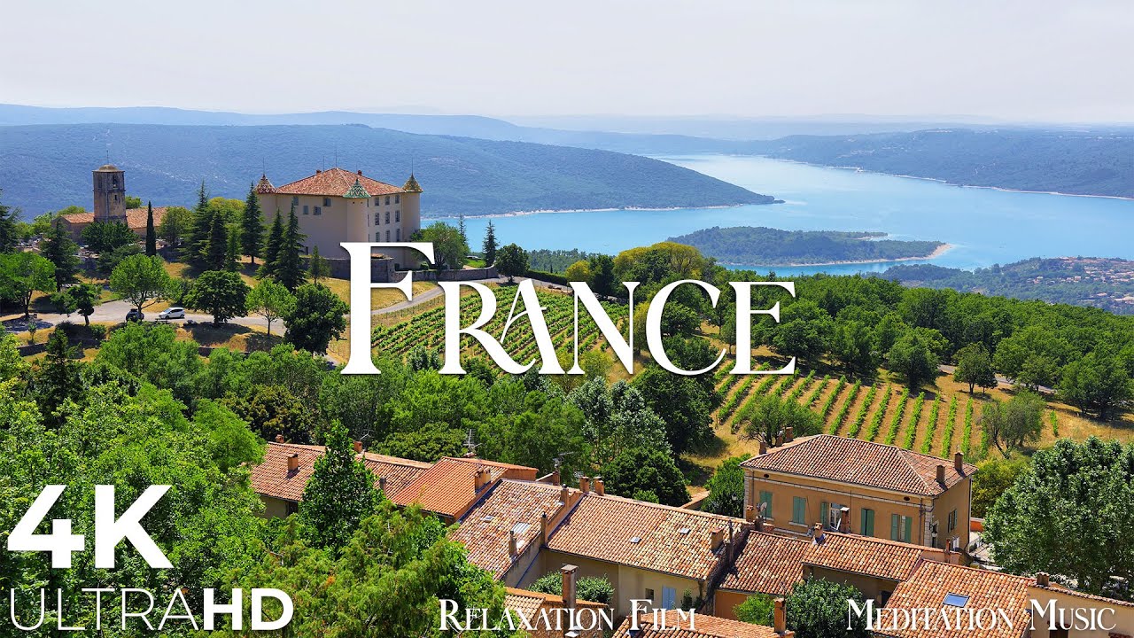 France  Meditation Relaxing Music _ Romantic Piano _ 4K Relaxation Film