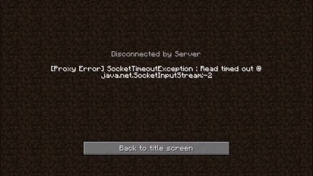 Minecraft proxy error смотреть онлайн