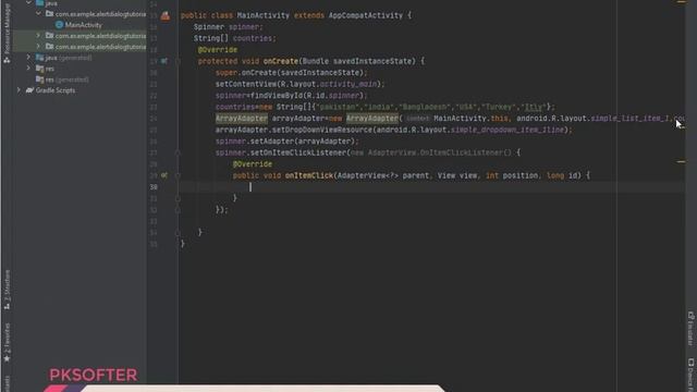 Spinner In Android Studio | Android java Tutorial | lec#9 | pksofter (hindi/urdu) смотреть онлайн
