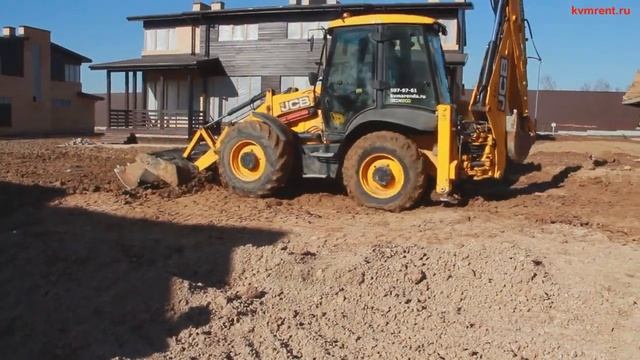 Экскаватор-погрузчик JCB 3 cx Super - планировка территории. смотреть онлайн