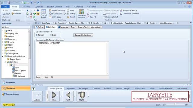 Aspen Plus 7.4: Calculator Blocks смотреть онлайн