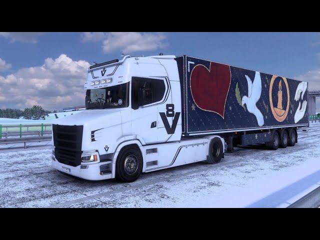 [ETS 2] SnowCrawling by Scania T730 Next Gen on EuroMap смотреть онлайн