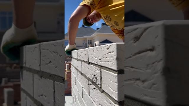 Кладка Кирпича Серого (кладка угла)