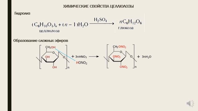 10 класс Химические свойства и применение целлюлозы смотреть онлайн