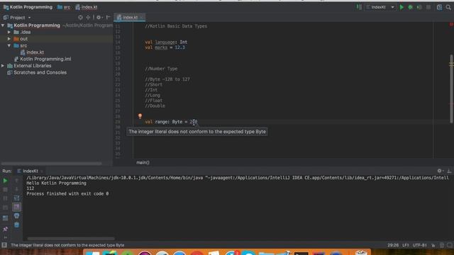 Kotlin Tutorial #Part04 Kotlin Data Types Example смотреть онлайн