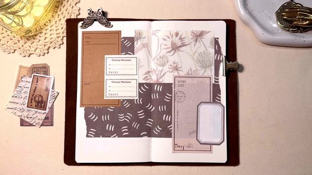 ASMR | 나의 빈티지 다이어리 꾸미기?️#scrapbooking #vintagejournal #journaling#relaxingsounds
