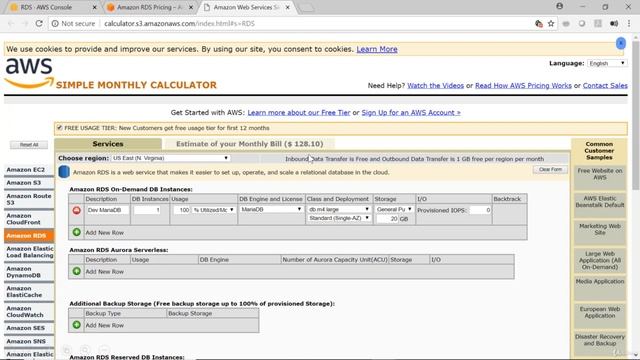 1. AWS RDS Maria DB Basic Settings and Pricing смотреть онлайн