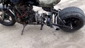 Окацикл. Мотоцицс с двигателем Ока. Стрит из оки. первый выезд.