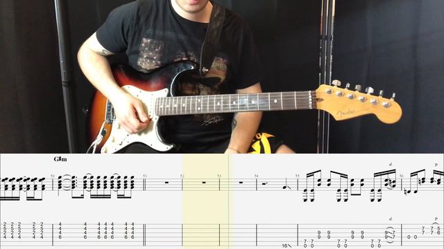 Billy Idol - Eyes Without A Face GUITAR COVER + PLAY ALONG TAB + SCORE смотреть онлайн