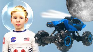 Super Lev Play with New Space Power Wheels Car and Trip to the Moon on a rocket #1