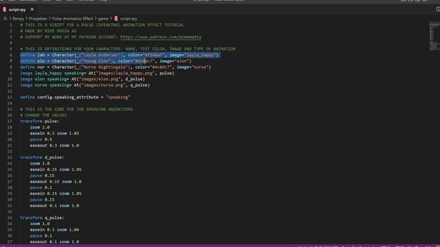 Renpy Tutorial: How to make a speaking animation смотреть онлайн