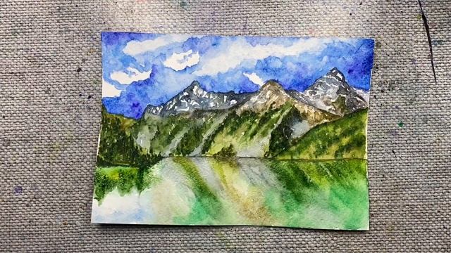 Горы Алтая. Рисую горы акварелью. Скетчинг для начинающих. смотреть онлайн