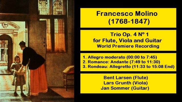 Francesco Molino (1768-1847) - Trio for Flute, Viola and Guitar Op. 4 Nº 1 смотреть онлайн