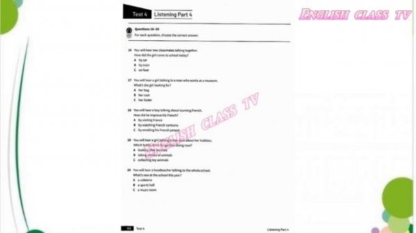 KET | Exam Practice TEST 4 | Listening | A2 Key for school Trainer 2020 | Cambridge