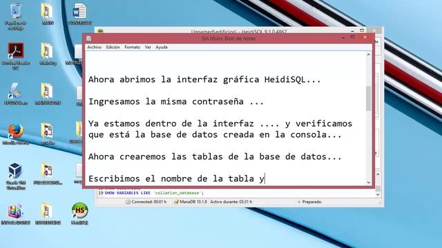 MariaDB: Creación de Base de datos desde MySQL ClientMariaDB y trabajo en HeidiSQL