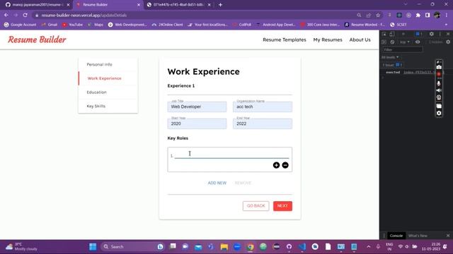 Resume Builder- Built with React смотреть онлайн