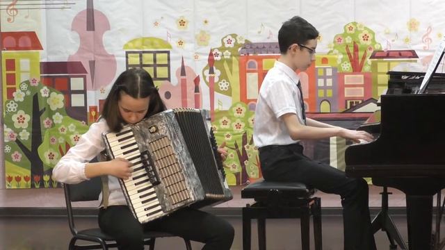 Судакова Алина(аккордеон) и Удальцов Никита (фортепиано) смотреть онлайн