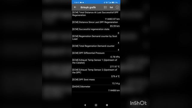 Car Scanner Pro Ile Hyundai Tucson 2019 2.0 CRDİ 8AT DPF Temizlik Işlemi.