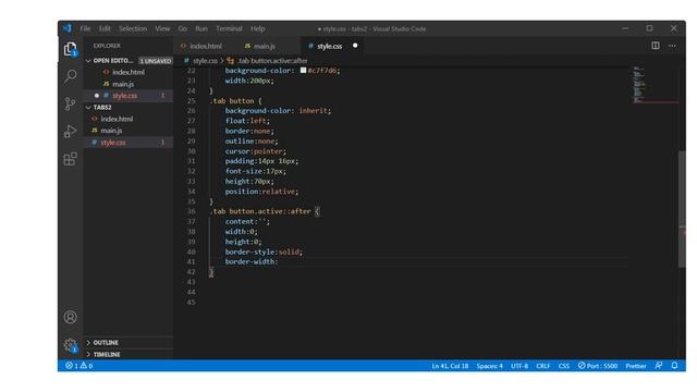 Tabs HTML CSS JS смотреть онлайн
