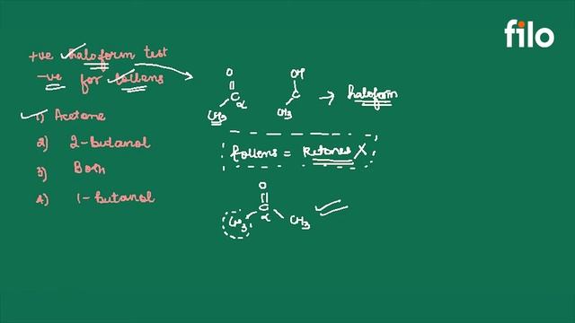 Find the compound that gives positive haloform test but does not react with tollen's reagent | Filo смотреть онлайн