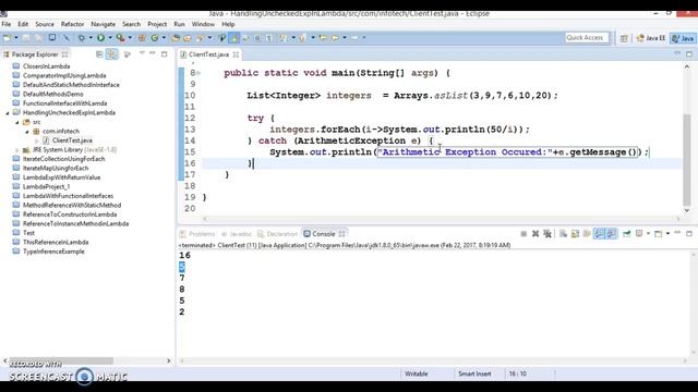 Handling unchecked exceptions in lambda_PART1 смотреть онлайн