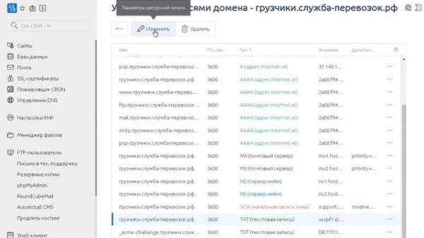 Подтвердить права на поддомен в Яндекс Вебмастере (webmaster yandex), через DNS в reg ru